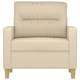 Fauteuil Crème 60 cm Tissu