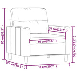 Fauteuil Jaune clair 60 cm Tissu