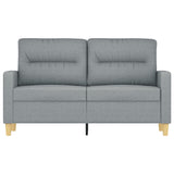 Canapé à 2 places Gris clair 120 cm Tissu