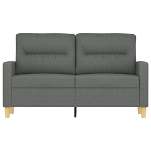 Canapé à 2 places Gris foncé 120 cm Tissu