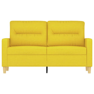 Canapé à 2 places Jaune clair 120 cm Tissu