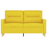 Canapé à 2 places Jaune clair 120 cm Tissu