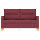 Canapé à 2 places Rouge bordeaux 120 cm Tissu