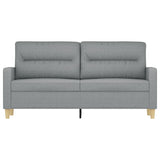Canapé à 2 places Gris clair 140 cm Tissu