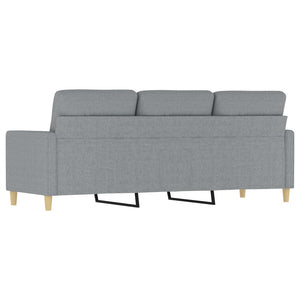 Canapé à 3 places Gris clair 180 cm Tissu
