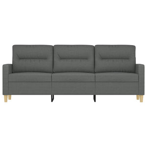 Canapé à 3 places Gris foncé 180 cm Tissu