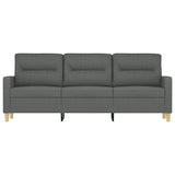 Canapé à 3 places Gris foncé 180 cm Tissu