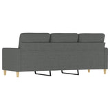 Canapé à 3 places Gris foncé 180 cm Tissu