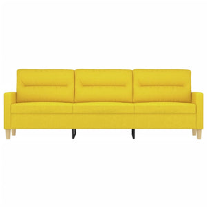 Canapé à 3 places Jaune clair 180 cm Tissu