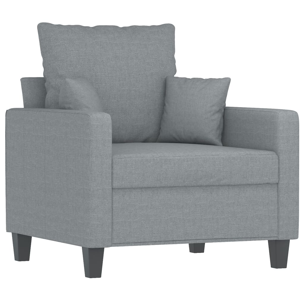 Fauteuil Gris clair 60 cm Tissu