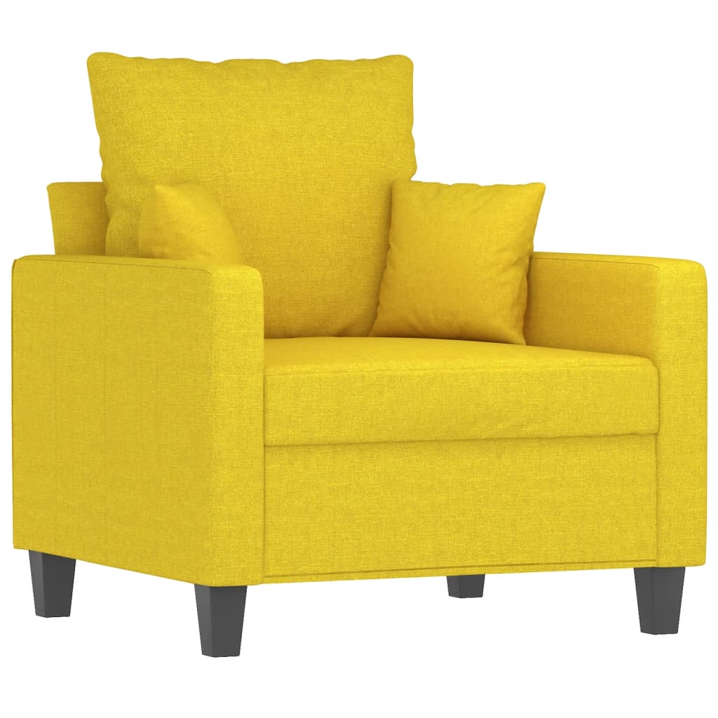 Fauteuil Jaune clair 60 cm Tissu
