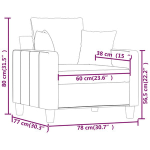 Fauteuil Rouge bordeaux 60 cm Tissu