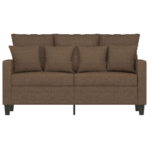 Canapé à 2 places Marron 120 cm Tissu