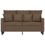 Canapé à 2 places Marron 120 cm Tissu