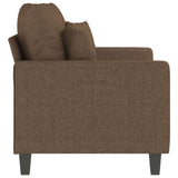 Canapé à 2 places Marron 120 cm Tissu