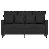 Canapé à 2 places Noir 120 cm Tissu