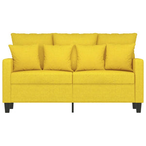 Canapé à 2 places Jaune clair 120 cm Tissu