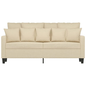 Canapé à 2 places Crème 140 cm Tissu