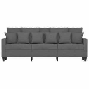 Canapé à 3 places Gris foncé 180 cm Tissu