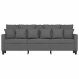 Canapé à 3 places Gris foncé 180 cm Tissu