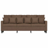 Canapé à 3 places Marron 180 cm Tissu