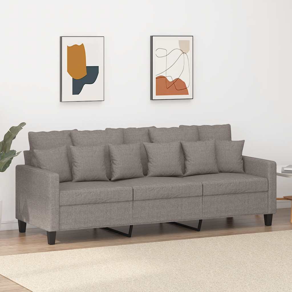 Canapé à 3 places Taupe 180 cm Tissu