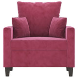 Fauteuil Rouge bordeaux 60 cm Velours