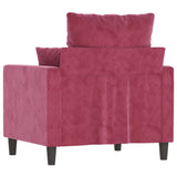 Fauteuil Rouge bordeaux 60 cm Velours