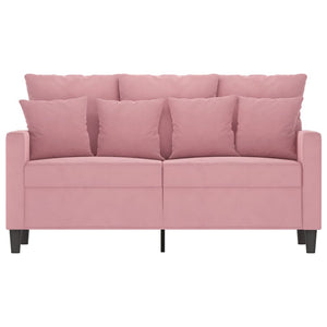 Canapé à 2 places Rose 120 cm Velours