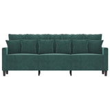 Canapé à 3 places Vert foncé 180 cm Velours