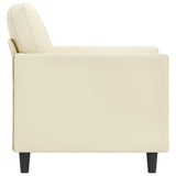 Fauteuil Crème 60 cm Similicuir