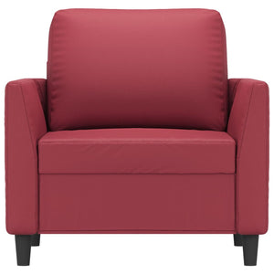 Fauteuil Rouge bordeaux 60 cm Similicuir