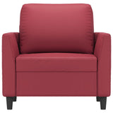 Fauteuil Rouge bordeaux 60 cm Similicuir