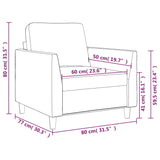 Fauteuil Cappuccino 60 cm Similicuir