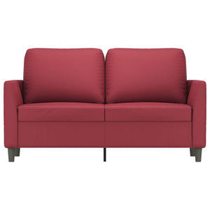 Canapé à 2 places Rouge bordeaux 120 cm Similicuir
