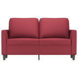 Canapé à 2 places Rouge bordeaux 120 cm Similicuir