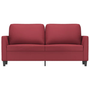 Canapé à 2 places Rouge bordeaux 140 cm Similicuir
