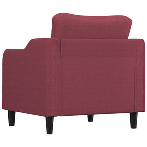 Fauteuil Rouge bordeaux 60 cm Tissu