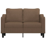 Canapé à 2 places Marron 120 cm Tissu