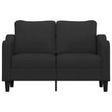 Canapé à 2 places Noir 120 cm Tissu
