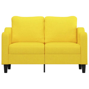 Canapé à 2 places Jaune clair 120 cm Tissu