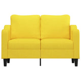 Canapé à 2 places Jaune clair 120 cm Tissu