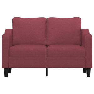 Canapé à 2 places Rouge bordeaux 120 cm Tissu
