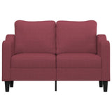Canapé à 2 places Rouge bordeaux 120 cm Tissu