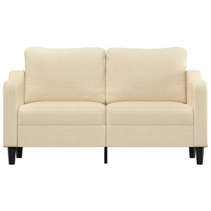 Canapé à 2 places Crème 140 cm Tissu