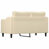 Canapé à 2 places Crème 140 cm Tissu