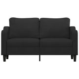 Canapé à 2 places Noir 140 cm Tissu