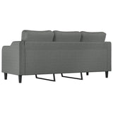 Canapé à 3 places Gris foncé 180 cm Tissu