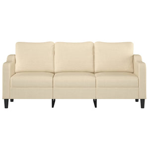 Canapé à 3 places Crème 180 cm Tissu