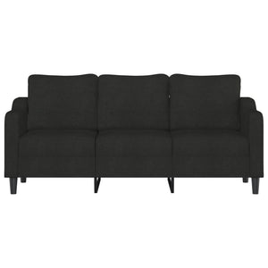 Canapé à 3 places Noir 180 cm Tissu